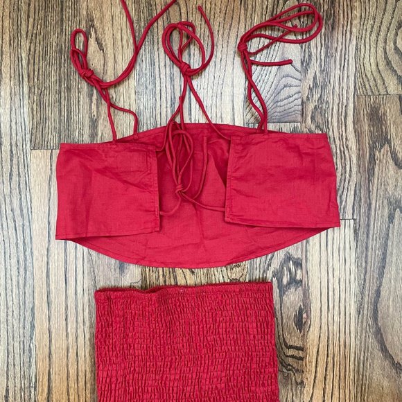 Sundays the Label Red Linen Set - Picture 4 of 4